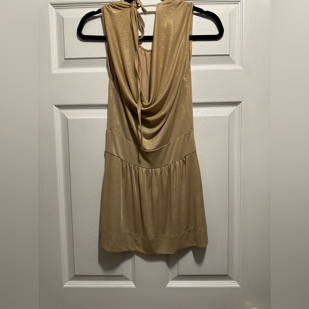 Women's Express Gold Glitter Dress/Top